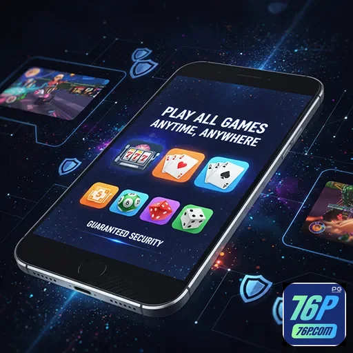 Mobile casino gaming experience with slots and instant win games - 76p